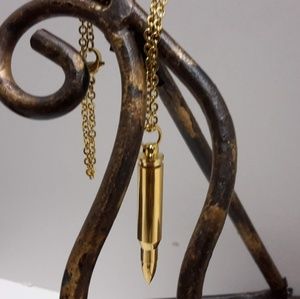 UNISEX GOLD BULLET NECKLACE